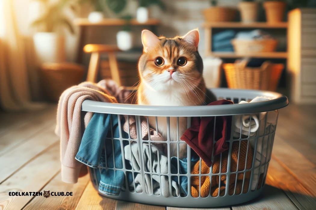 Deine Katze pinkelt in den Wäschekorb? Ursachen und bewährte Maßnahmen