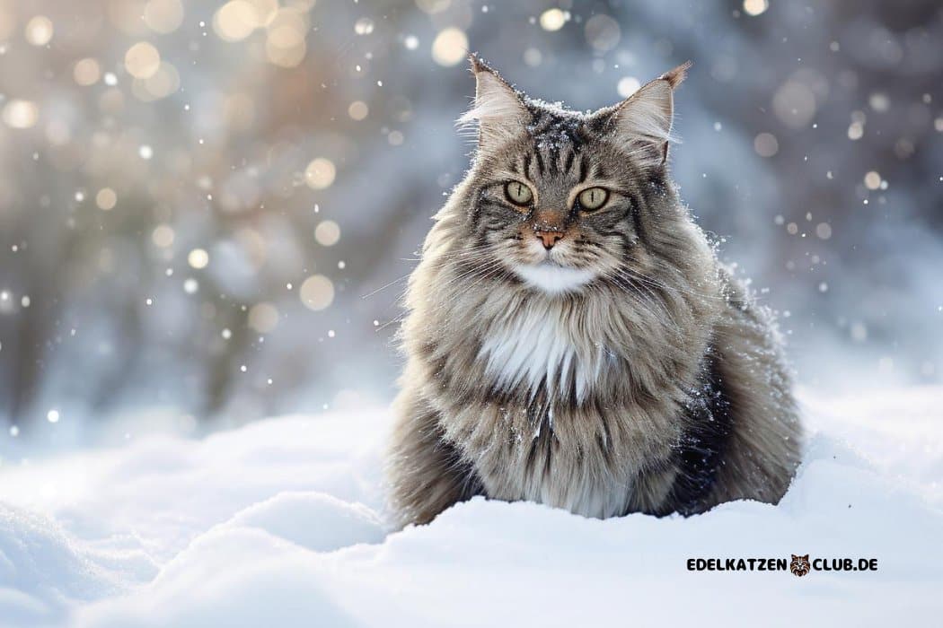 Maine Coon im Schnee
